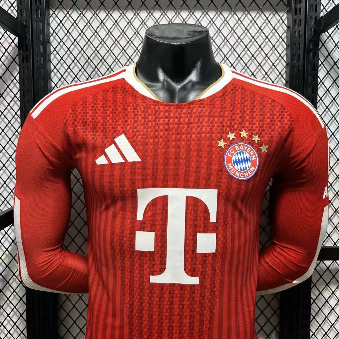 26-27 Bayern Munich Home Long Sleeve Jersey 5A Quality - 图片 3